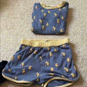 Blue and Yellow Winnie the Pooh Print Set